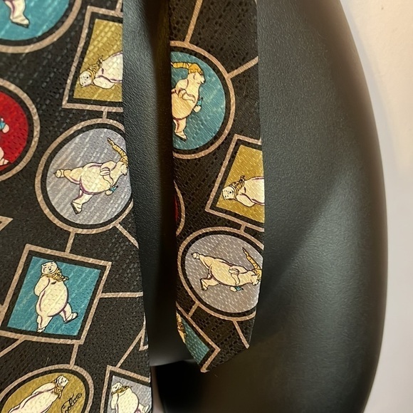 Coca Cola Polar Bear Silk Tie Vintage Novelty Graphic - Picture 9 of 16